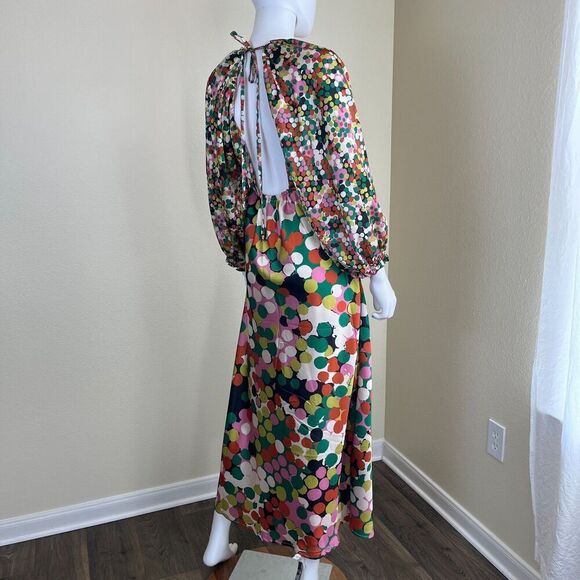 Anthropologie Porridge Women's Size S Polka Dots Maxi Dress Party Boho Vacation - Picture 16 of 17